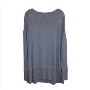 WeThe Free Grey Waffle Knit Thermal Tunic Oversized Sz S